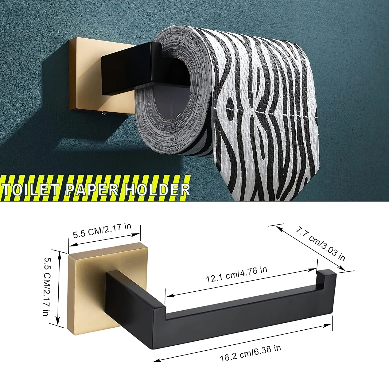 Wall Mounted 4-piece Matte Black  Bathroom Towel Bar Set Stainless Steel Bath Hardware Accessories Set