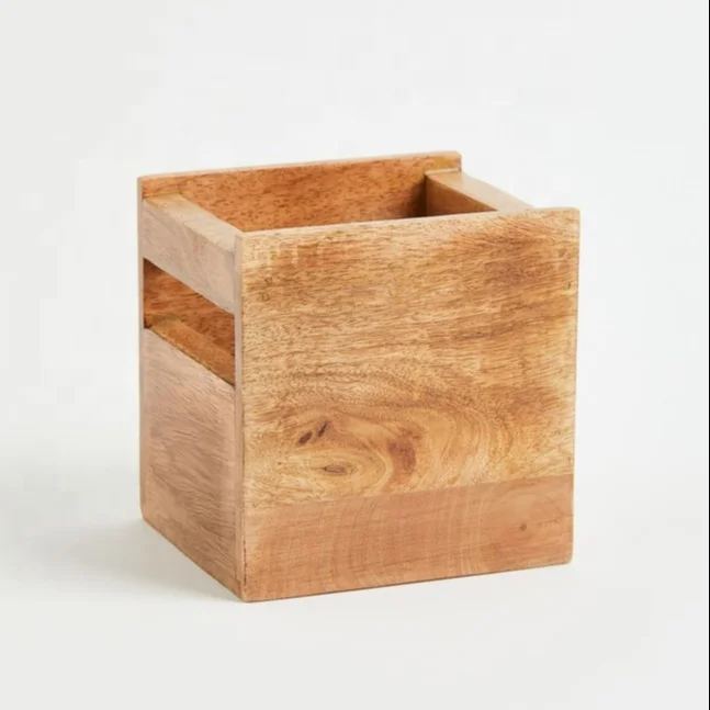 High Quality Hot Selling Mango Wood Pen Holder for Home & Office at Low Price