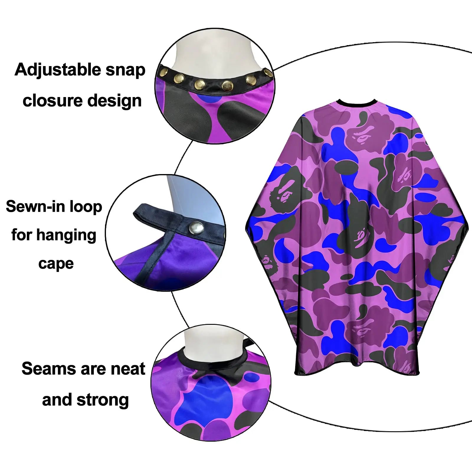 Wholesale Barber Cape Custom Logo Printed Designer Salon Hairdressers Gown Hair Cutting Waterproof Barbers Cape