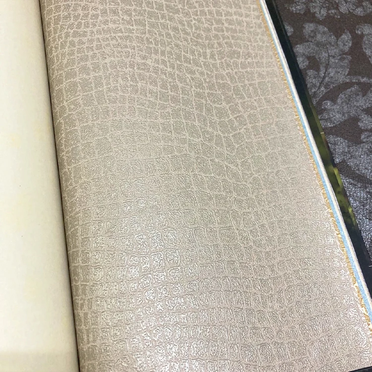 Contemporary  Leather Wallcovering Crocodile pattern animal  city bar style modern wall paper pvc