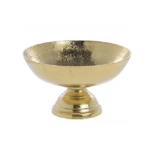 Premium Handmade Organic Fruit Bowl Basket Heart Shape Gold Plated Food Organizer Holder Metal for Home Hotels Wedding Tabletop