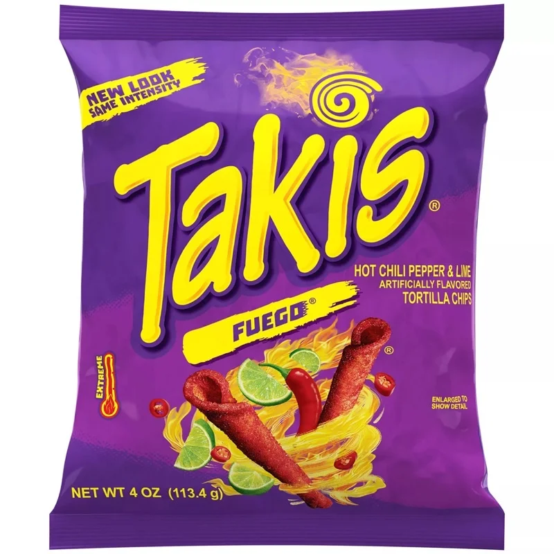 Top Quality Takis Rolled Tortilla Chips - Fuego Hot Chili and Lime & Takis Limited Edition Blue Heat Pepper
