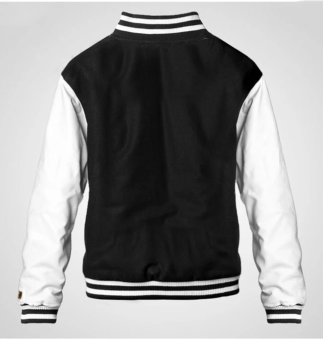 OEM Manufacture New Design Winter Men Coat Blue Wool Body & Bright Varsity Jacket