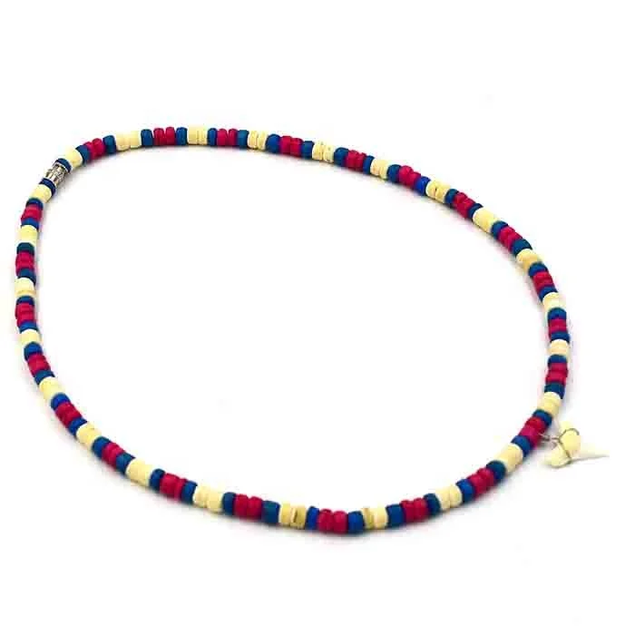 Bohemian Coconut  Shell Necklace Natural Colorful Bead Necklace With Real Shark Tooth Pendant Necklace