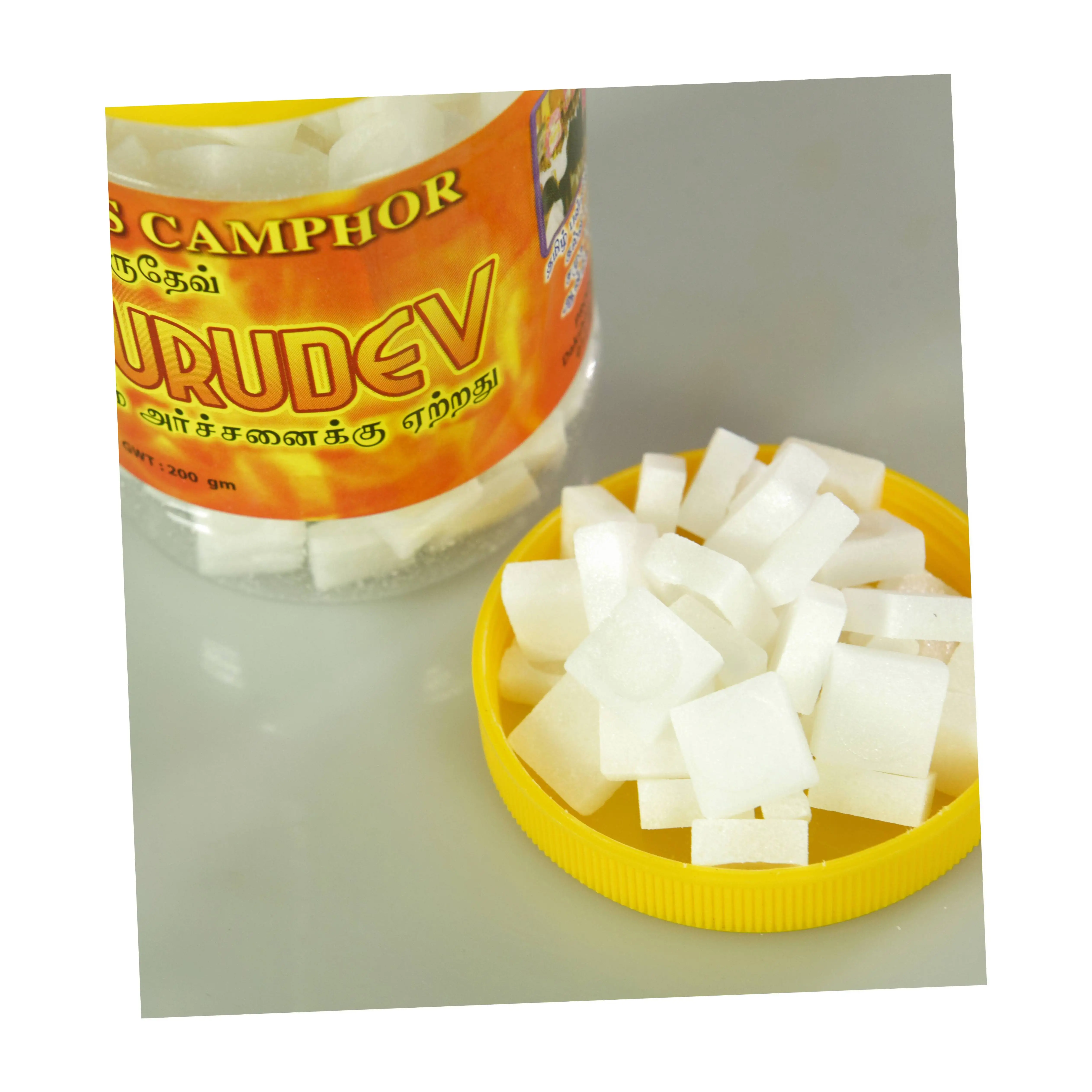 Original Premium Quality Natural White Smokeless Camphor Tablet Used For Hindu Prayers Ceremony No Wax Added High Flame Long Bur