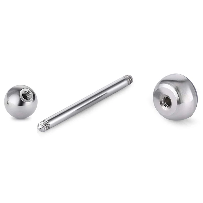 14g Titanium Tongue Stud Piercing Enamel Colorful Straight Fashion Body Jewelry Nose Rings Number Pattern External Thread