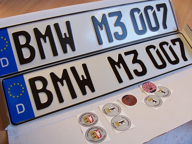 Personalized Europe size Decorative Number plates Retro Bike License Plate Aluminum Metal Tin Signs Plaque Custom Car Number