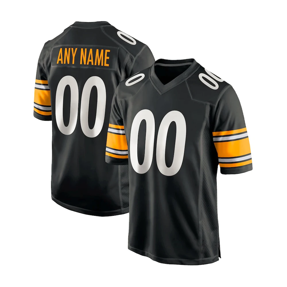 Custom Made Black & White Color American Football Jersey Comfortable Sports Wear American Football Jersey