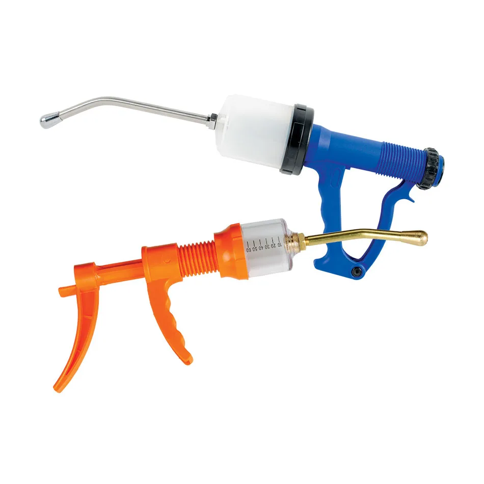 Wholesale top quality Pakistan Automatic Drench Gun Plastic Body Veterinary Instrument Automatic Cattle Drencher