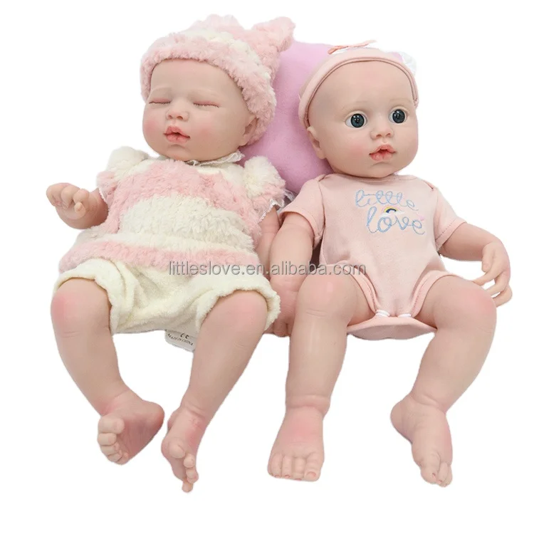 Silicone Full Body Reborn Baby Dolls Twins Boy and Girl 13 inch Reborn Doll Real Baby Doll Soft Touch