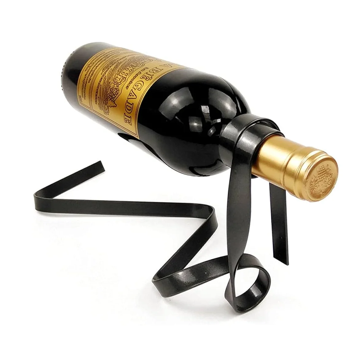 Attractive design Custom Shape Metal Wine Water Bottle Holder Stand single Bottles Wine Organizer Stand cheap price