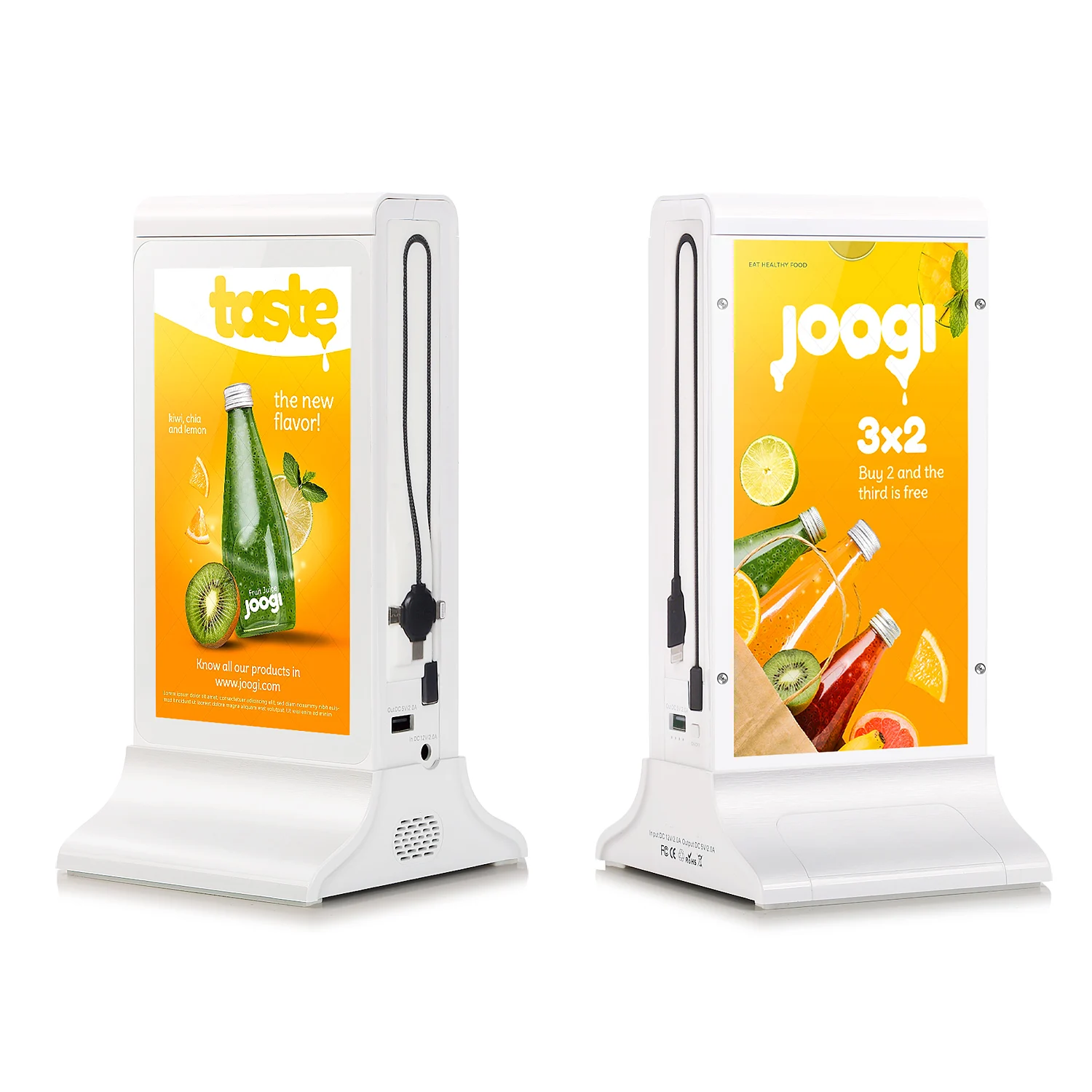 Unique Innovative Restaurant Table Top LCD Digital Advertising Display Solutions Acrylic Table Sign Poster Menu Stand Holder