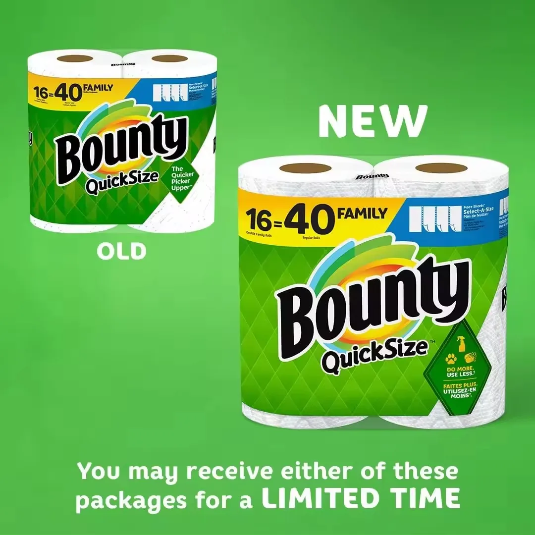 Best Price on Bountys Authentic Size 2-Ply Paper Towels White 12 Family Rolls | 30 Regulars Rolls for Bulk Buyers