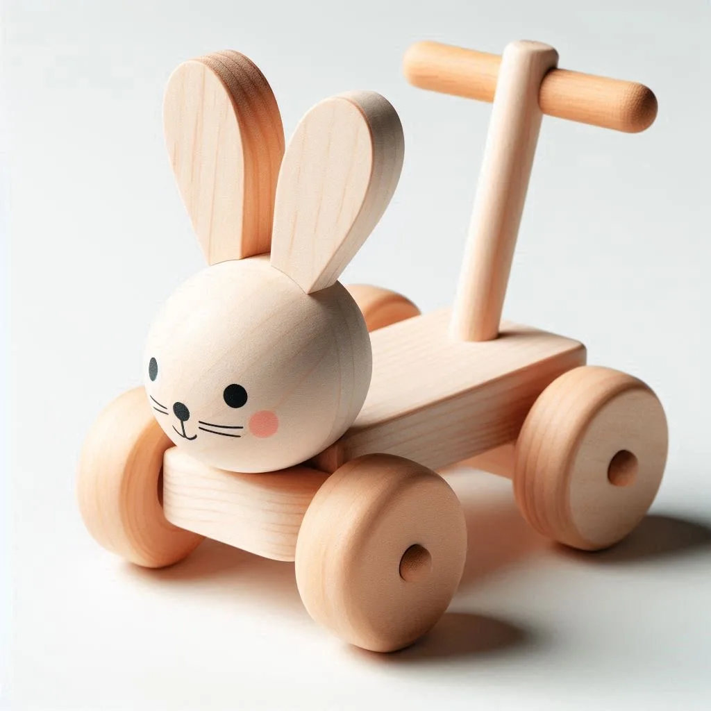 Handmade Wooden Toddler Walker Designed for Safe Early Steps and Creative Play