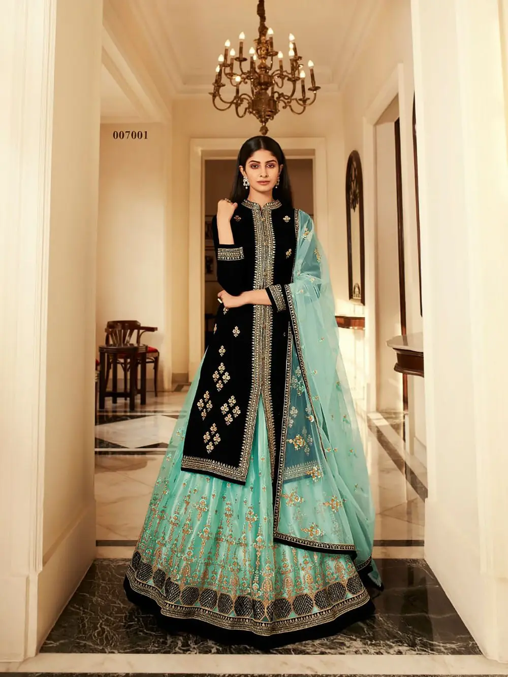 Дизайнерский комплект Lehenga с топовым и дупаттой плотный жоржет вышивкой одежда для работы вечеринки свадебная индийская Пакистанская