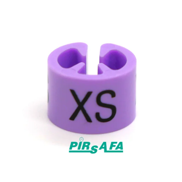 Premium quality Italian sizemarkers for hangers made of recyclable plastic colorful round shape high resistance for garment