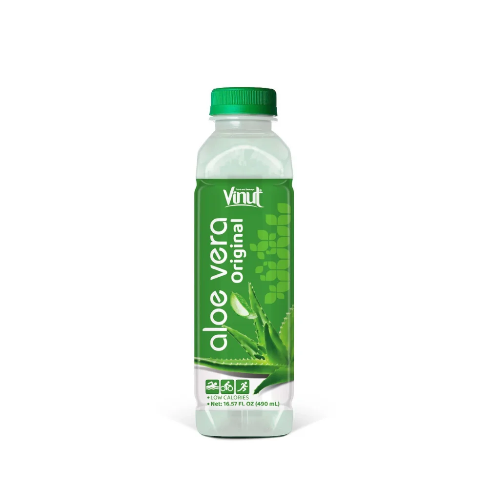 490ml bottle VINUT Fresh Aloe vera water Original Vietnam Suppliers Directory Aloe vera drink Aloe Juice