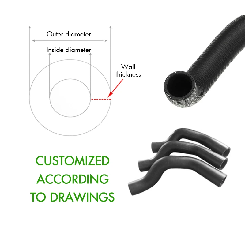 Universial custom auto parts radiator coolant hose rubber water pipe epdm rubber hose