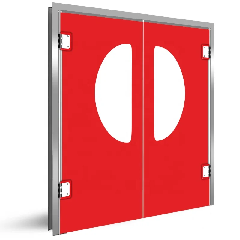 JST Single Leaf Half Door Fiber Glass White Bumper Strip Steel traffic Door