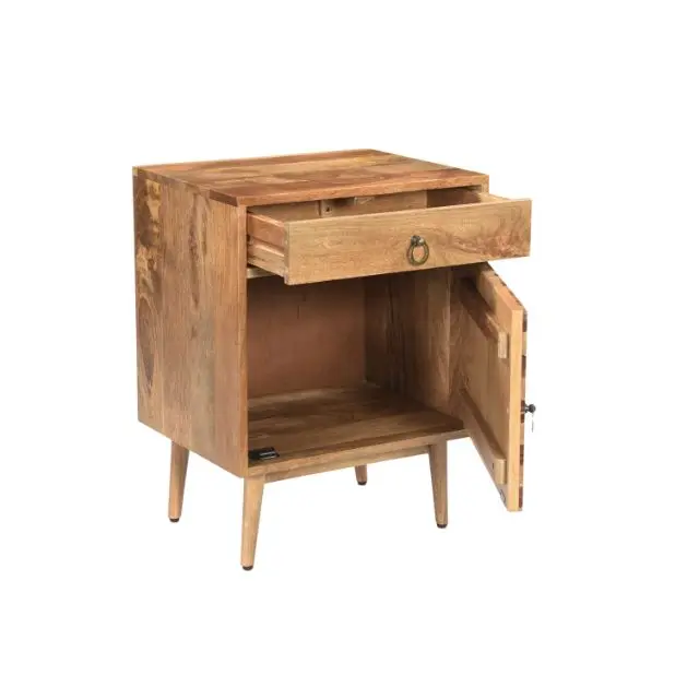 Living Room Luxury Hart Collection Bedside Tables Modern Table Natural Finish Furniture
