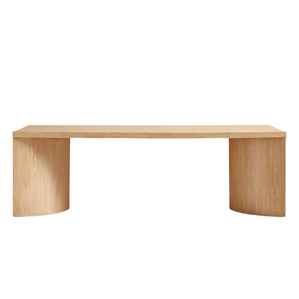 Высококачественный изогнутый деревянный обеденный стол-улучшенное кухонное пространство с вьетнамской деревянной мебелью для мирового рынка