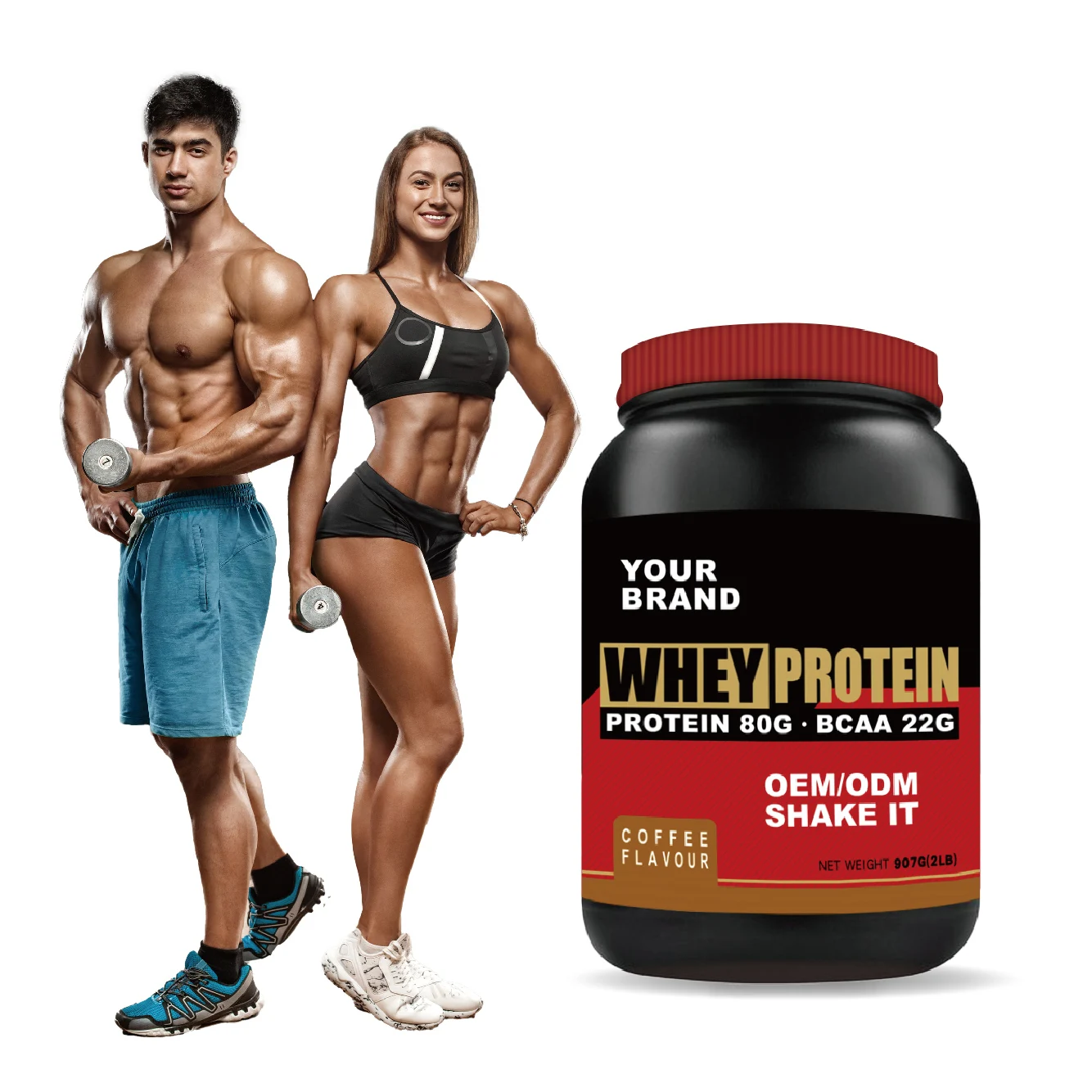 Private Label bottle of whey protein