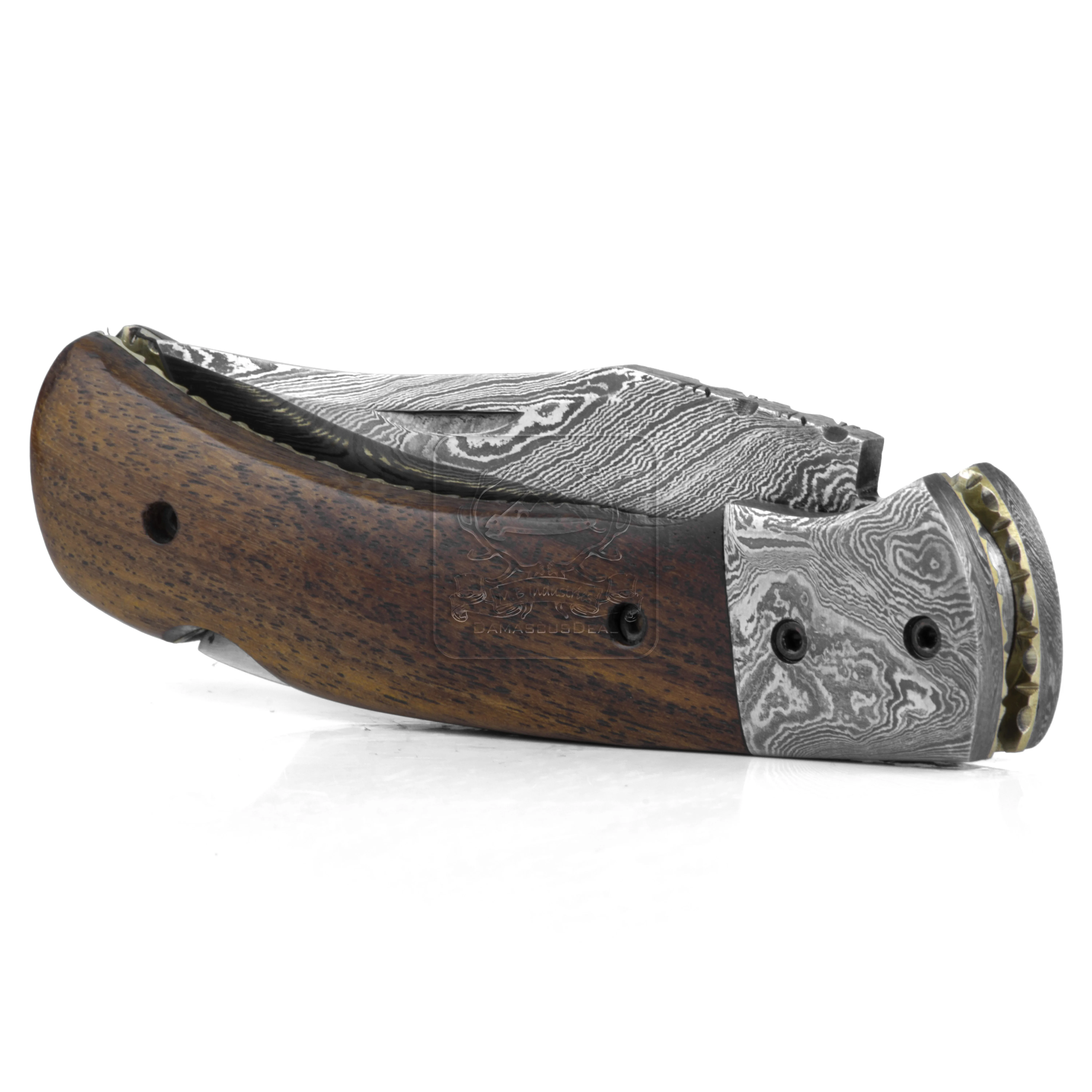 Damascus Steel Folding Knife DD-FK-684 Rosewood Pocket Knife Outdoor Survival Hunting Knife Multi Tool Bushcraft Camping