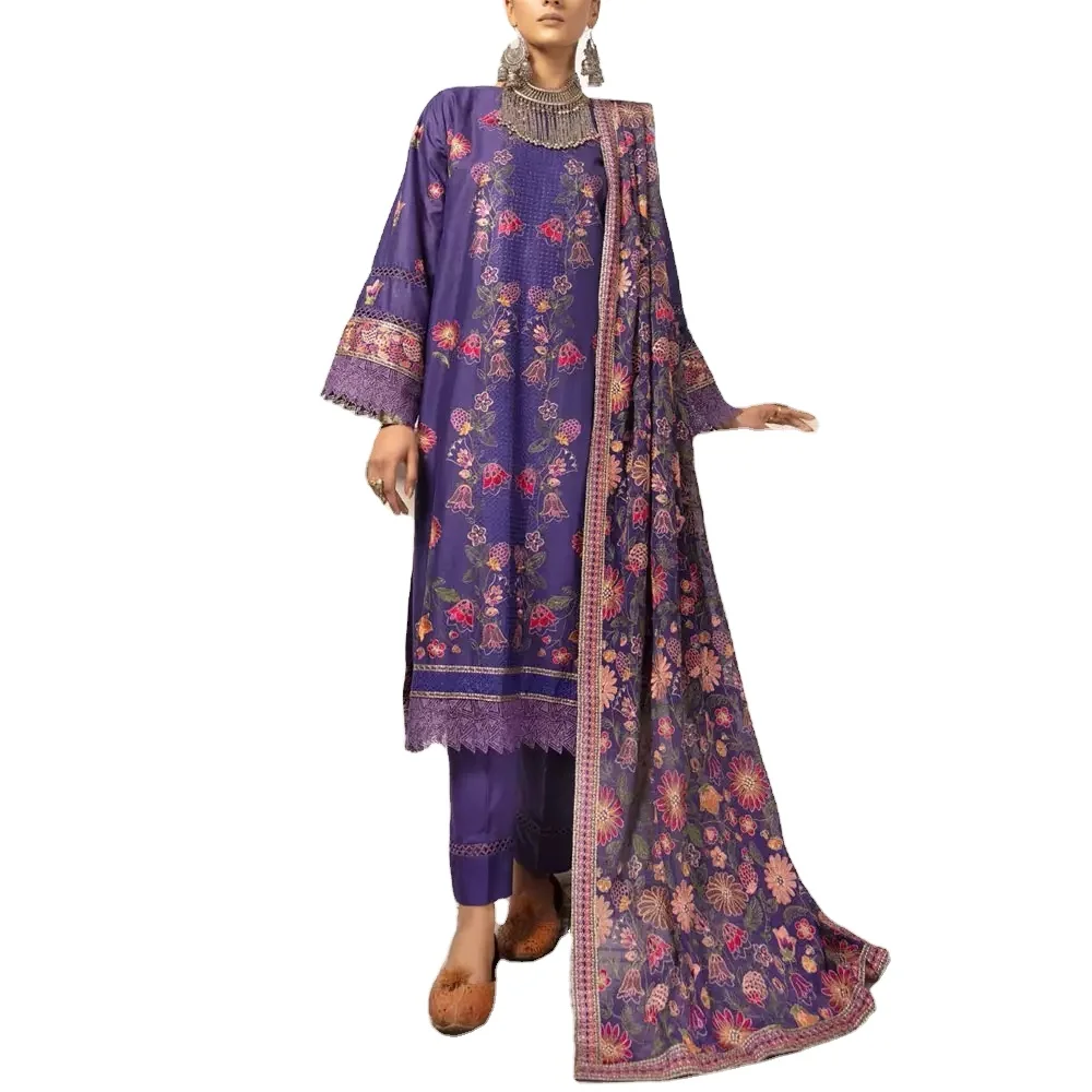 Premium Quality 2022  Wholesale pakistani ladies casual party wear shalwar kameez customized color size best stitching Quality