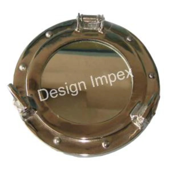Brass Gold Handcrafted Porthole Mirror With Logo Pattern Great Quality House Decoration For New Year Christmas Vanity Mirror