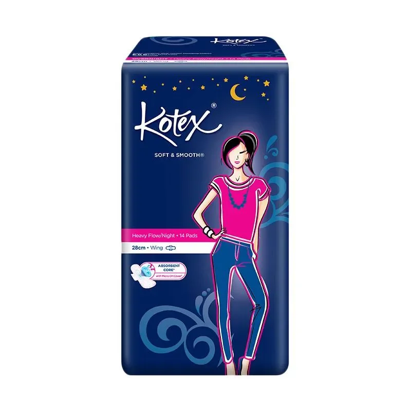 WHOLESALE Sanitary Napkin Kotex Soft and Smooth Maxi Plus Wing Women Pads Softex Indonesia Products. BEST SALE