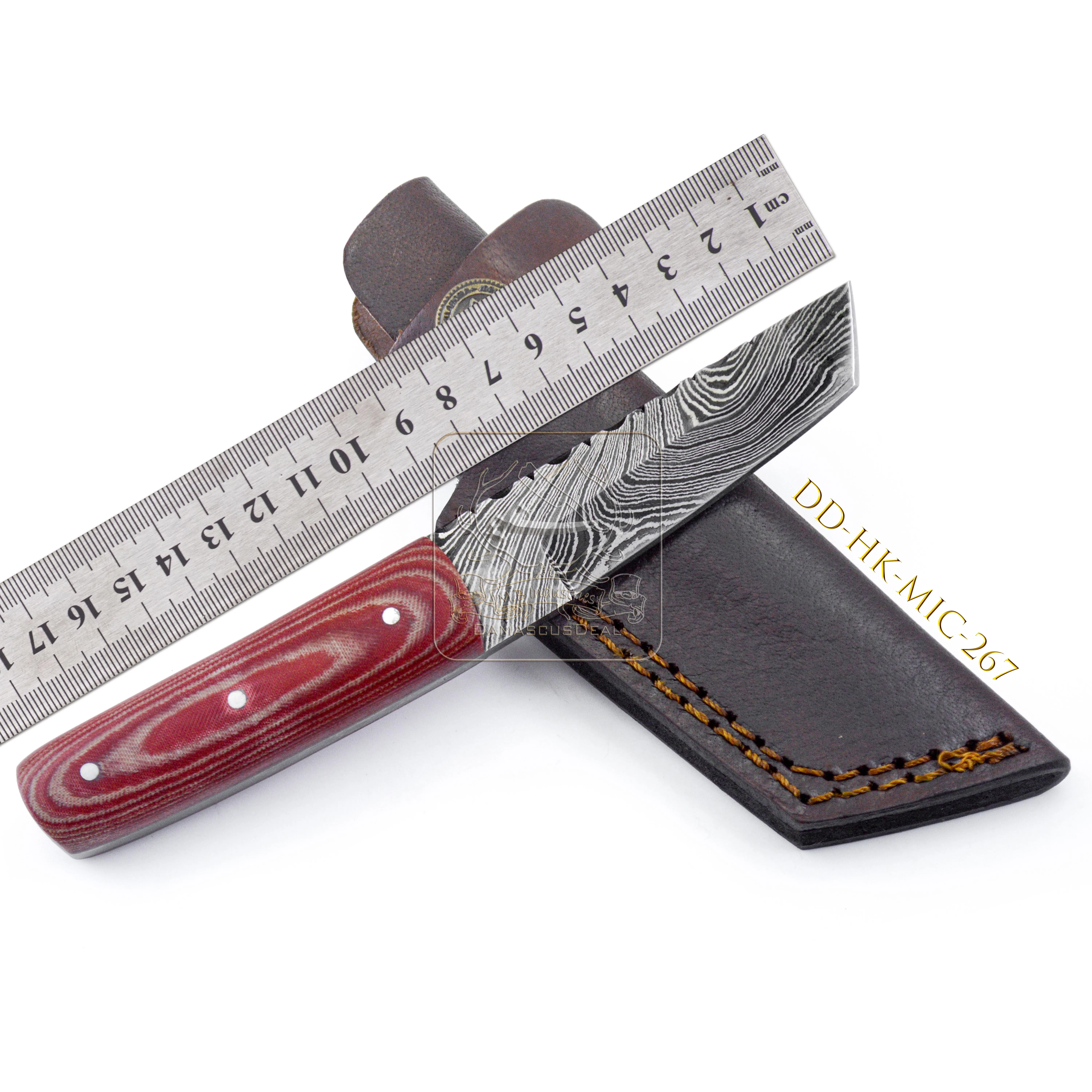 Damascus Steel Knife DD-HK-MIC-262 Micarta Handle Hunting Knife Outdoor Hot Selling Bushcraft Camping Survival Knife 192 Layer2