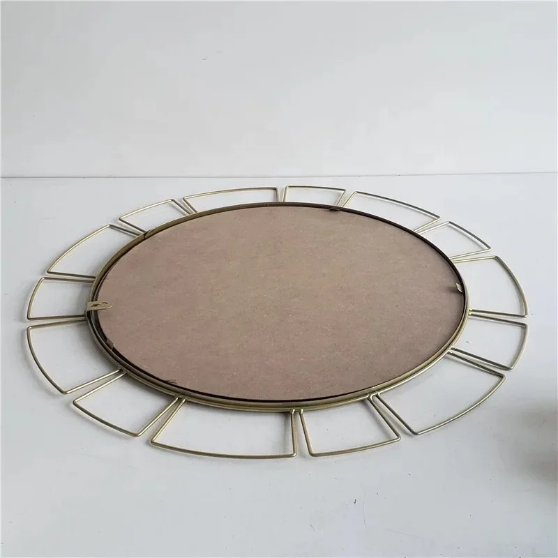 Royal Gold Framed Wall Mirror Golden Round Mirror Frame for Interior Decorations