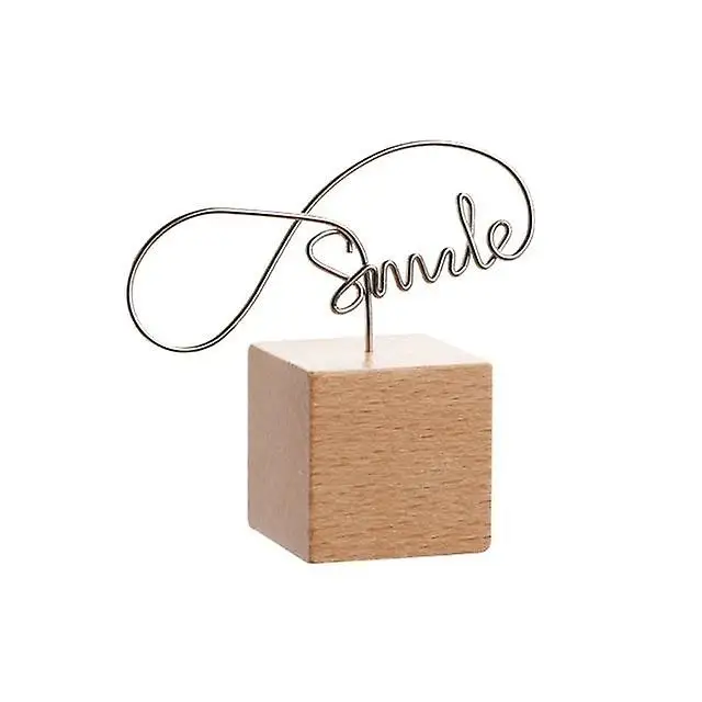 Wood And metal card holder papaya shaped notepads stand customized size and logo best price