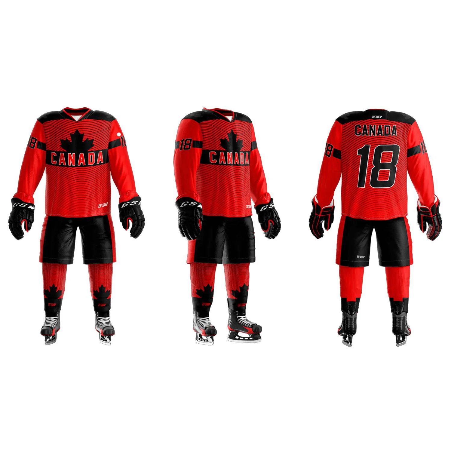 Wholesale Price Custom Ice Hockey Game Jersey Sets Ice Hockey Team Uniform