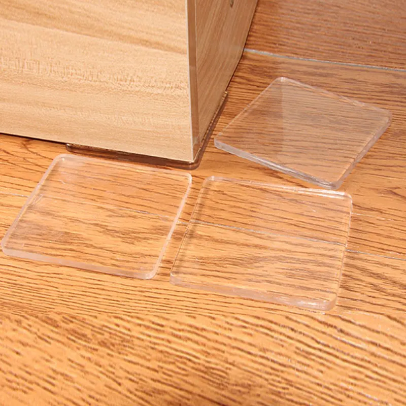 Square Shape 5mm thick Non Sticky Pu Gel Pads Single Sided Adhesive Gel Rubber One Sided Nano Pad Sticky Silicone Gel Pad Mat