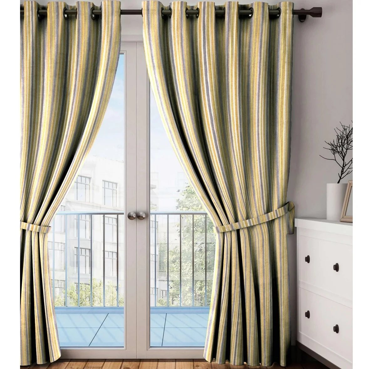 Factory Price Lace Door Curtain Sliding Glass Door Curtains No Punching Manufacturers Wholesale Finished Door Decorative Curtain