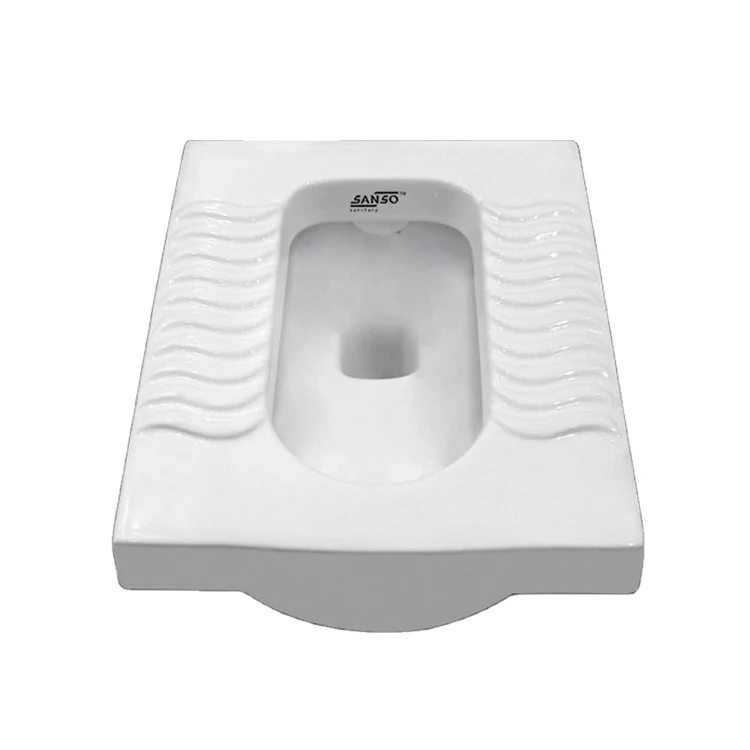 Premium Grade 100% Ceramic Material White Indian Style Squat Pan Toilet for Bulk Purchasers at Affordable Market Price