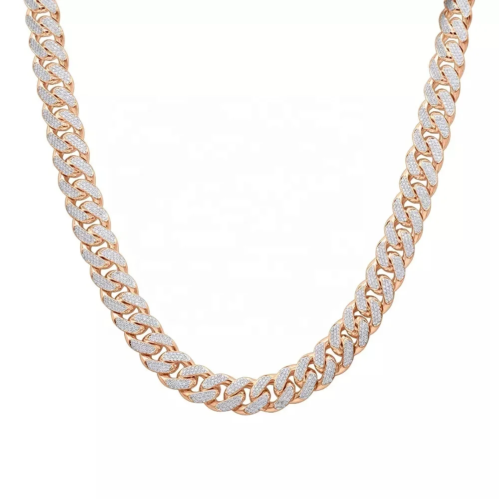 Hot Sale Wholesale Price 10k 14k 18k 22k Solid Gold All mm Size Cuban Link Chain all Size Loose Diamonds Cuban Link Chain