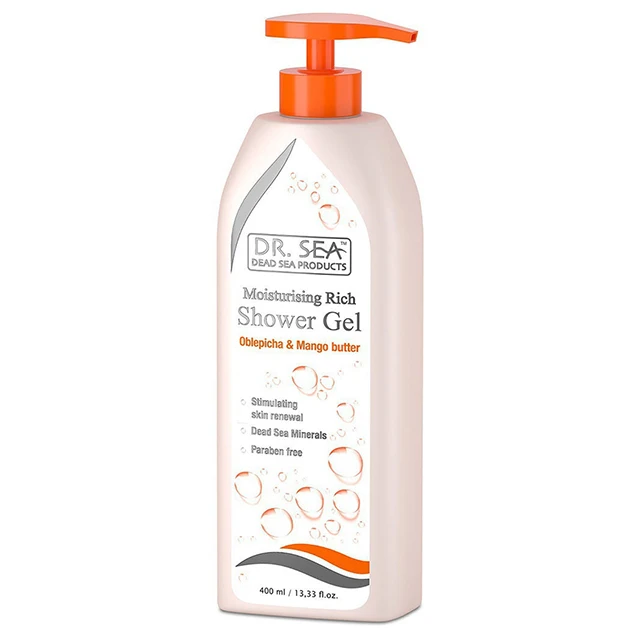 Best Moisturizing Rich Shower Gel - Oblipicha (Sea Buckthorn) & Mango by Dr.Sea - Fast Delivery - Free Samples - Made in Israel