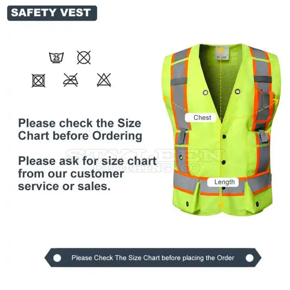 Quality Manufacturer Wholesale Best Orange Green Black LED Lights Vest High Visibility Jacket Engineer Safety Reflector Vest