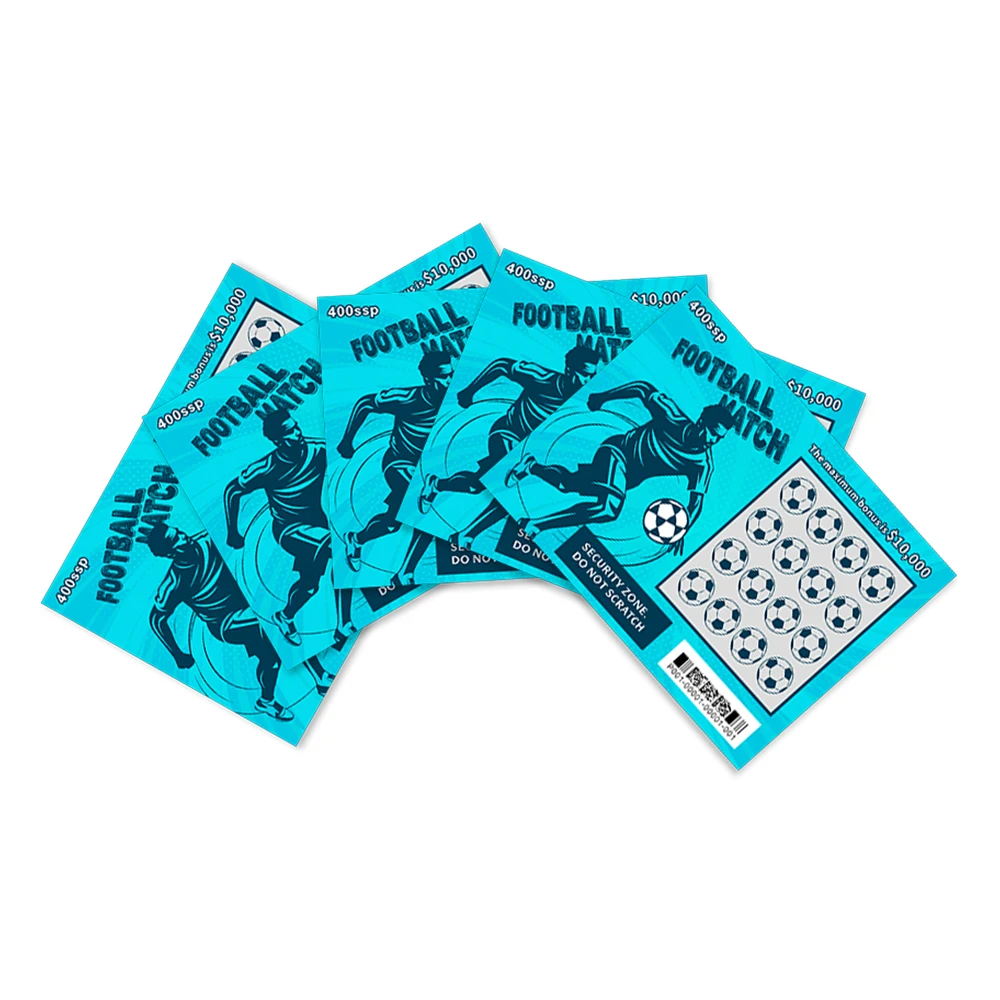 Cheers Europa League lottery scratch tickets football sports lottery books DIY printing cards custom scratch off lottery tickets