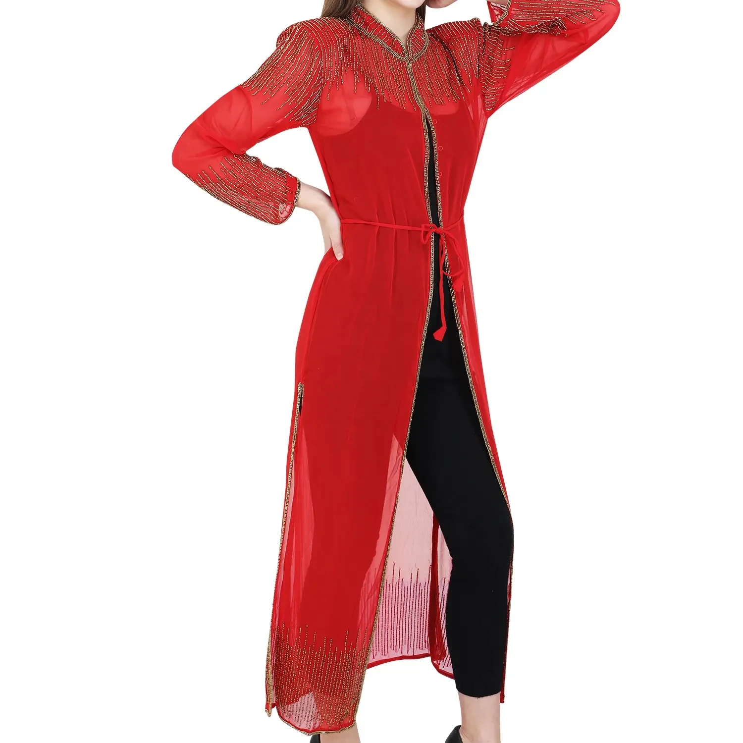 Islam Clothing Wholesale Women Long Abaya Dubai Muslim Kaftan Turkey Clothing Maxi Dress With Spaghetti Strap For Women