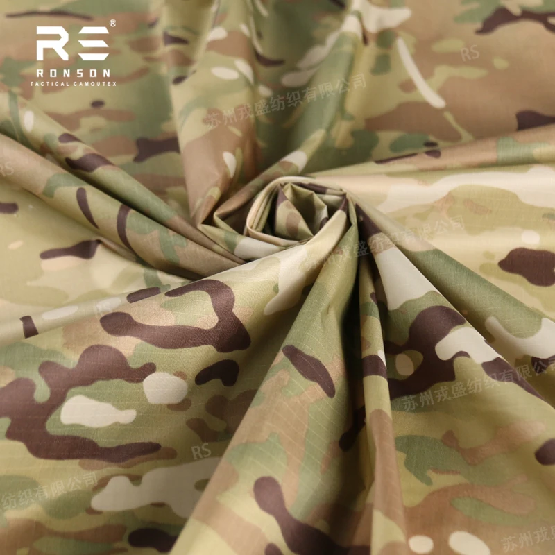 210T Ripstop fabric camouflage MC fabric taffeta nylon ripstop sleeping bag waterproof polyamide fabric