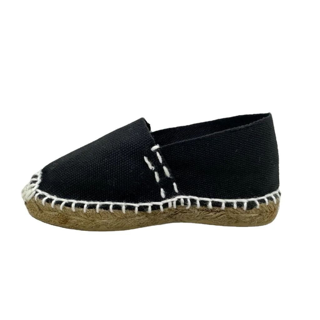 Children Tape Canvas Espadrilles New Sale Arrival Highest Selling Flat Espadrilles for Girls and Boys in Solid and Stripe Design