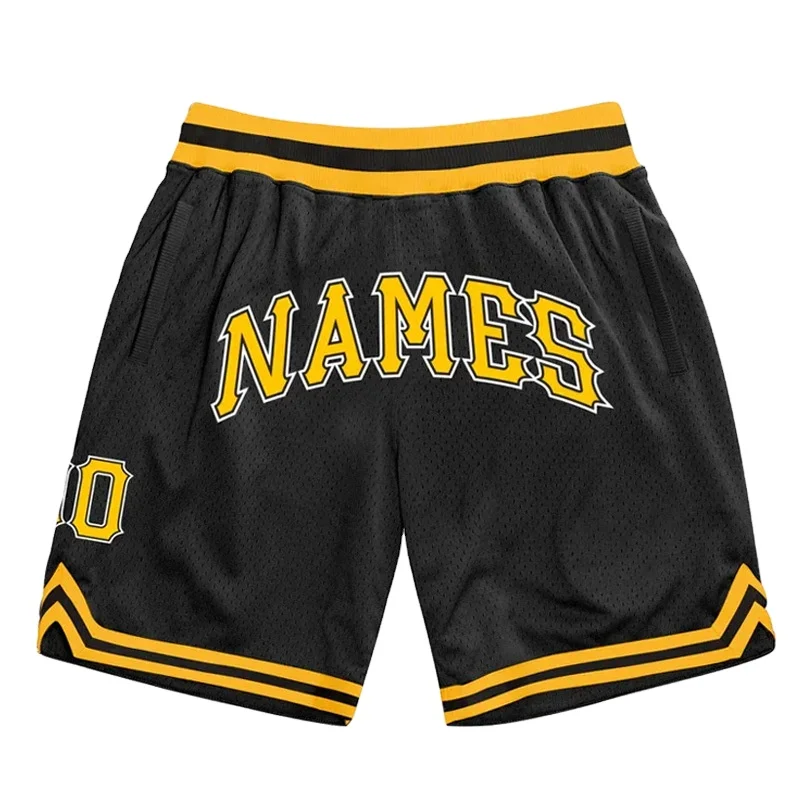 Basketball Shorts White Black Red Sports Loose Fitness Polyester Fabric Anti Pilling Quick-dry Feature  BBS-0040B