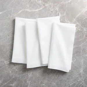 Cotton Dinner Napkins Wholesale Custom Sizes Tableware Kitchen And Dining Napkins Set White Soft Cloth Washed Napkins