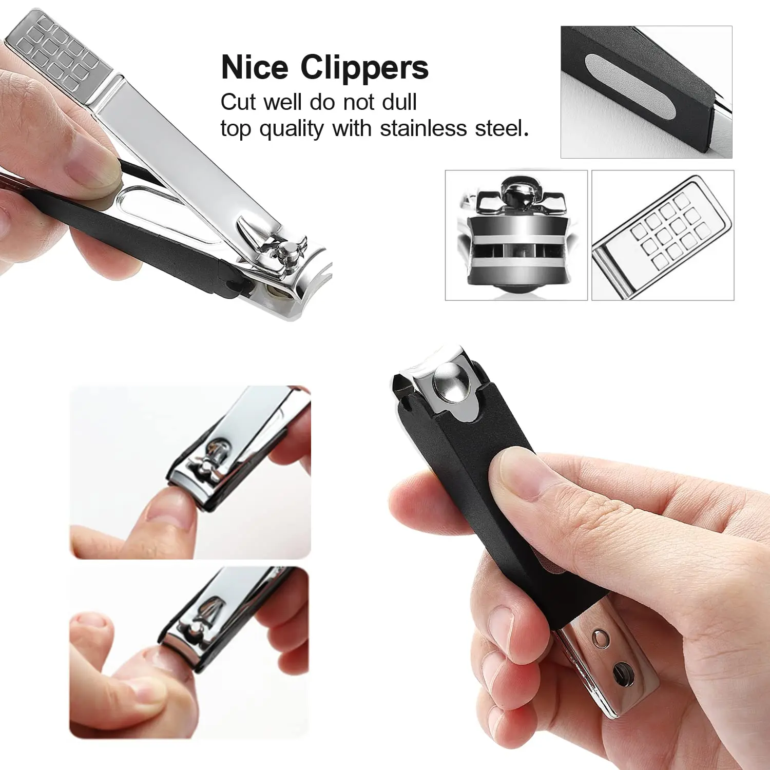 Top selling Manicure Set Manicure Set High End Luxury Ladies And Men Manicure Set With Glitter PU Case