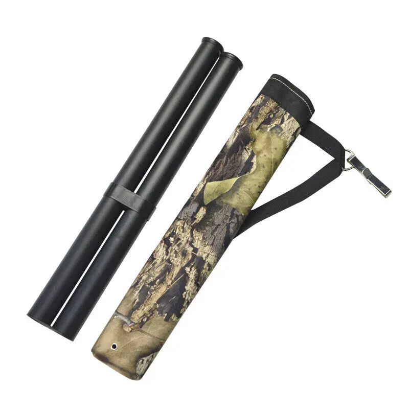 Archery Arrow Quiver 2 Tube Clip Back Waist Holder Straps Bag Bow Hunting Target