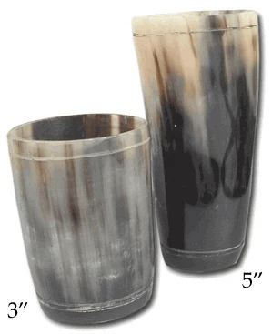 100% natural horn shot glass uesd drink beer hand by hs husnain crafts from india
