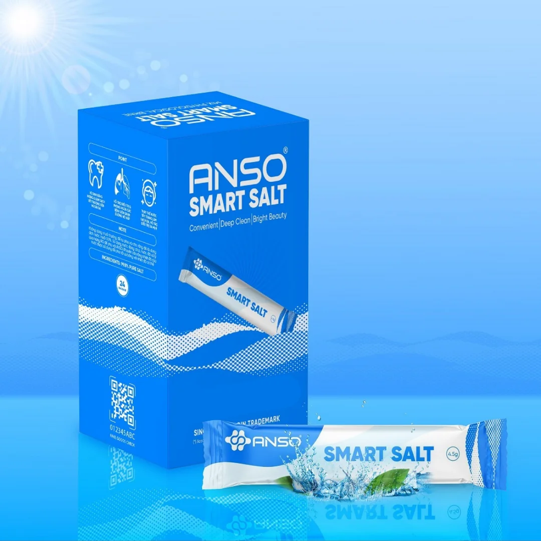 New Product Wholesale 4.5g Natural Mouthwash Saline Packets Standard Version ANSO Salt Medical Salt Manufacturer